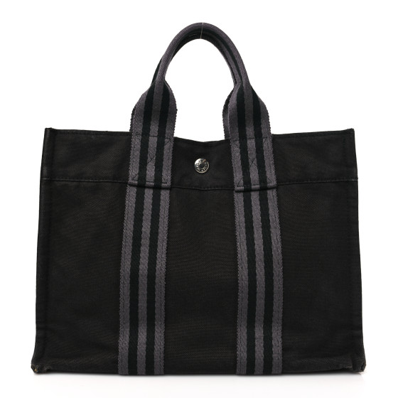 Hermes Canvas Herline PM Tote Black
