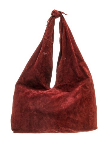 Suede Bindle Knot Hobo