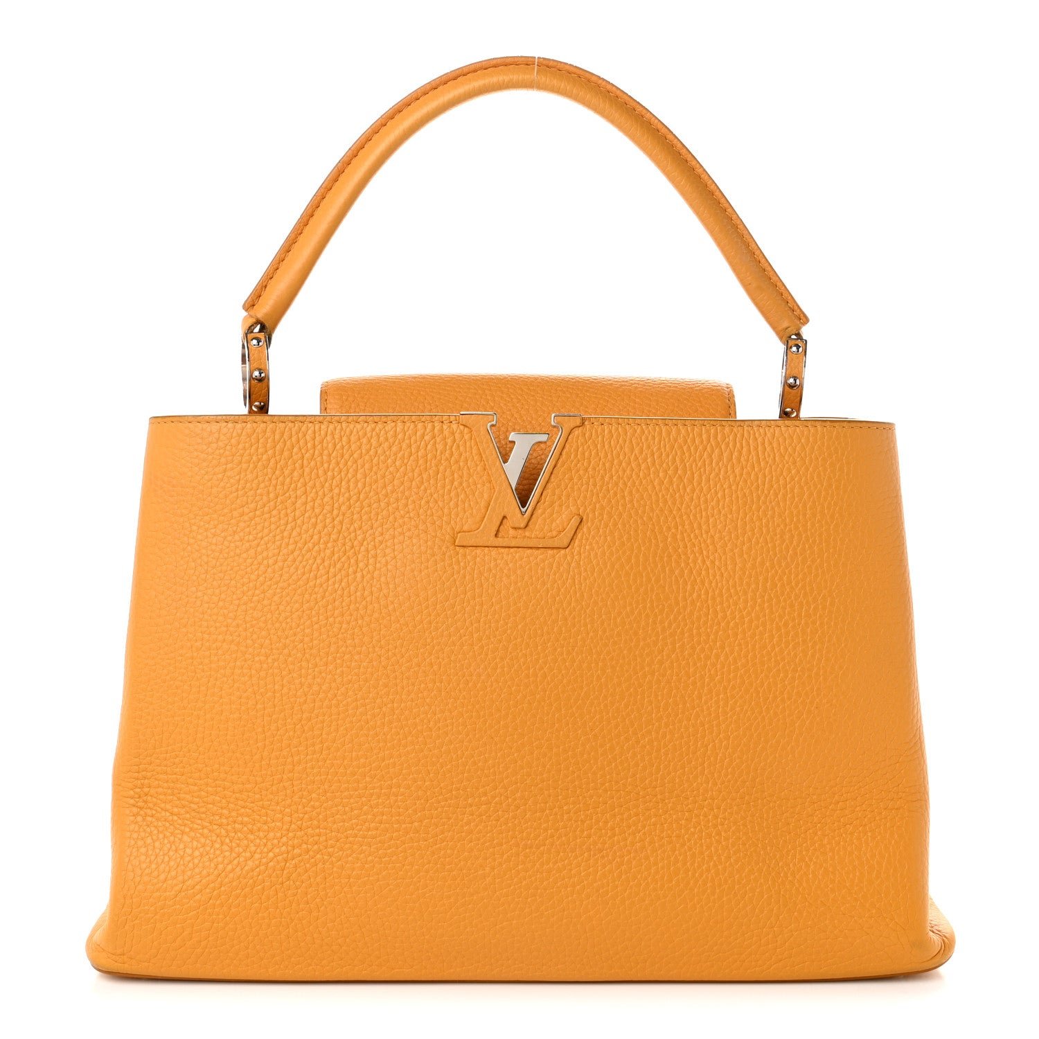 Louis Vuitton Taurillon Capucines MM Tournesol