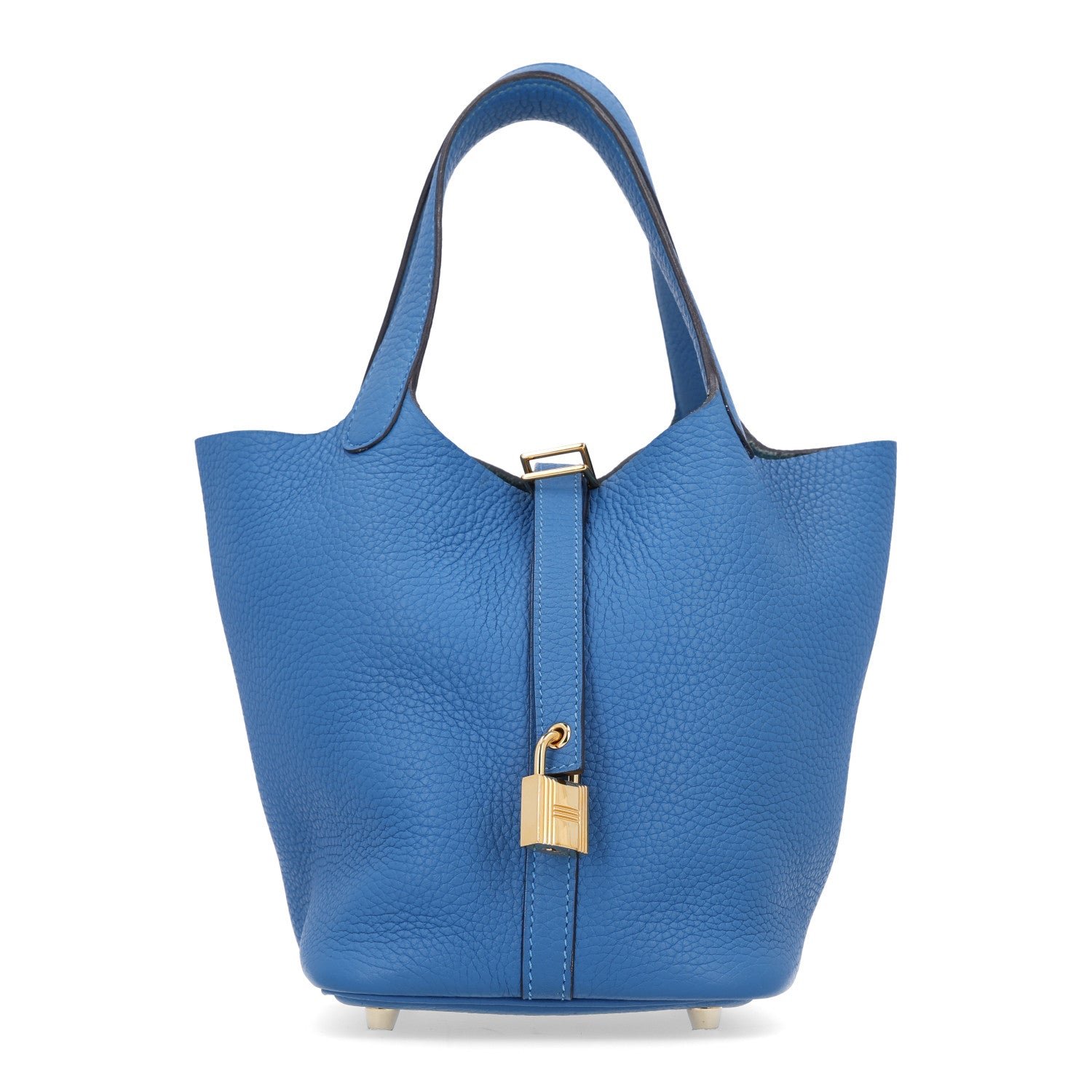 Hermes Taurillon Clemence Picotin Lock 18 PM Bleu Frida