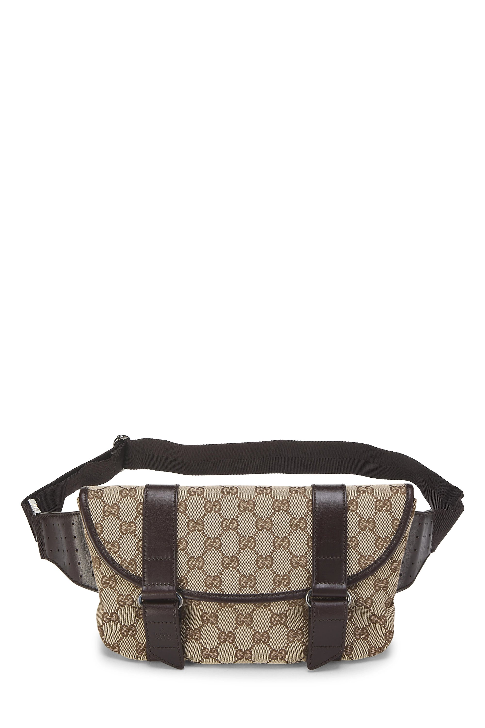 Brown Original GG Canvas Double Strap Waist Pouch
