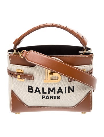 Balmain Canvas Top Handle Bag