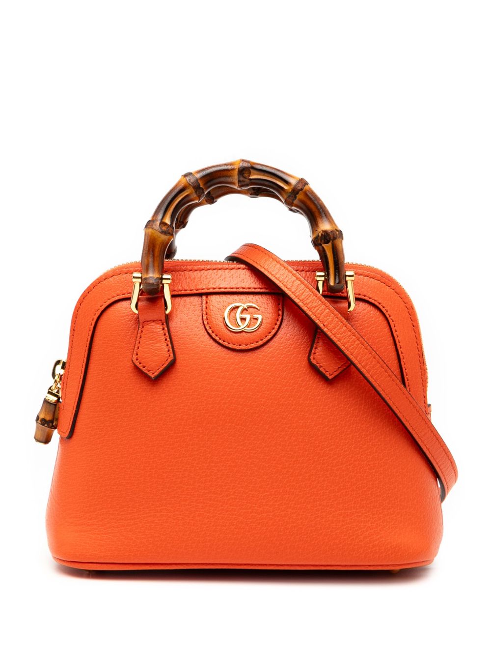 2016-2025 Mini Dollar Calfskin Bamboo Diana Dome satchel