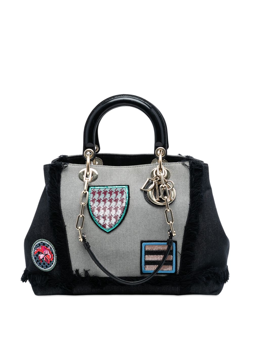 Dior 2014 Denim Patch D Light satchel