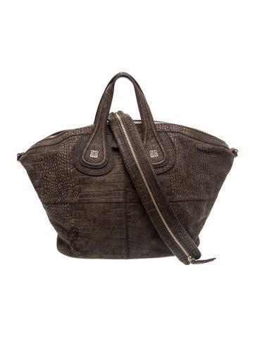 Embossed Leather Top Handle Bag
