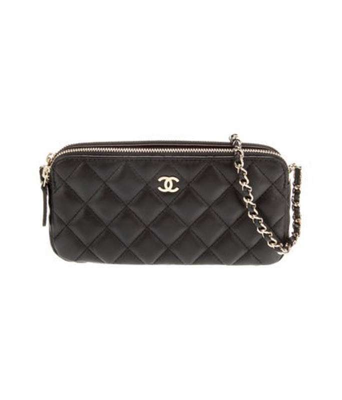 Chanel Double Zip Clutch W Chain