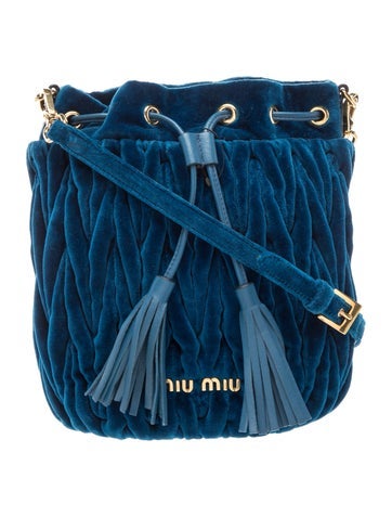 Miu Miu Velvet Velvet Bucket Bag