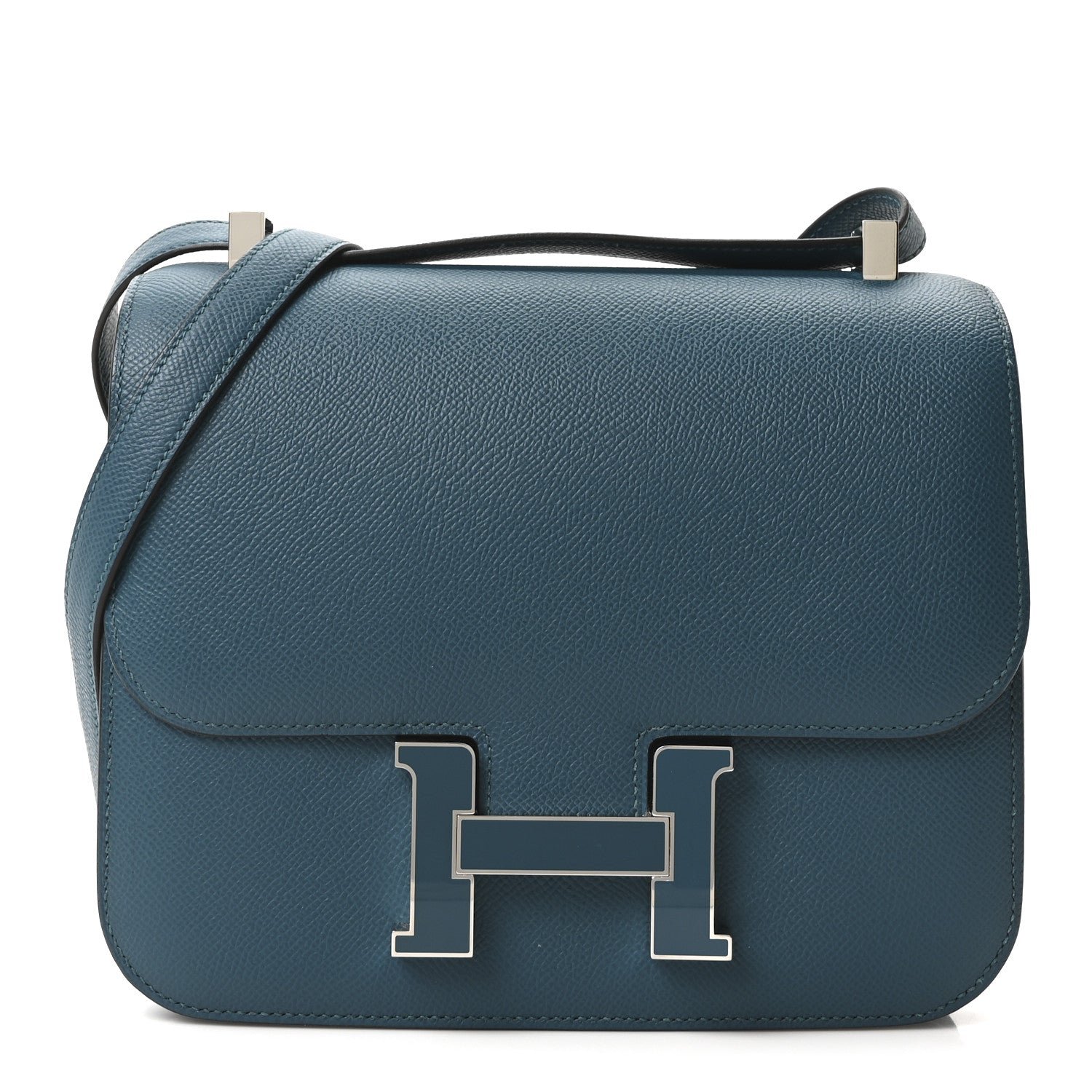Hermes Hermes Epsom Enamel Constance 24 Vert Bosphore