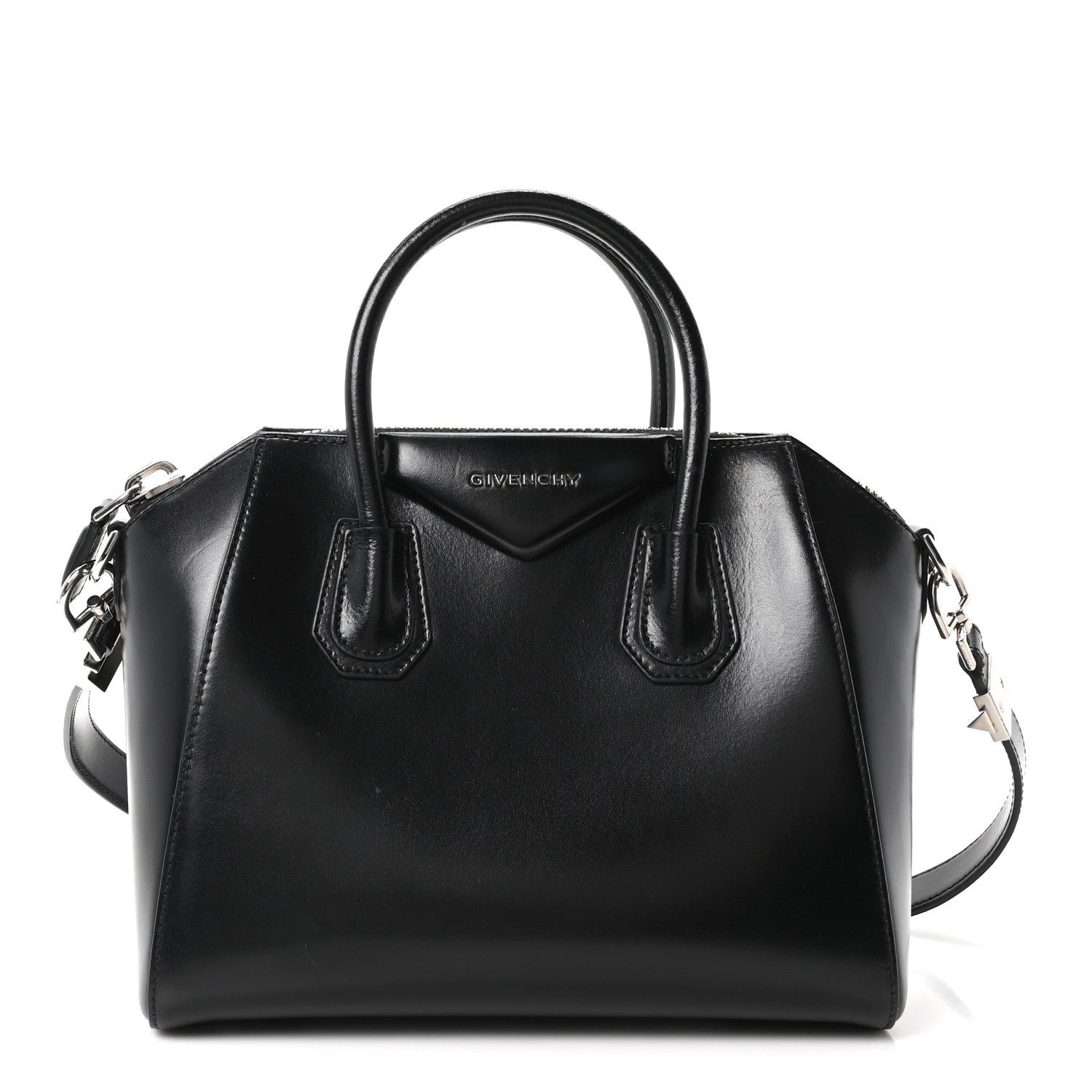 Givenchy Shiny Lord Calfskin Medium Antigona Black