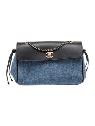 2026 Small Denim Uban Essential Flap Bag w/ Tags