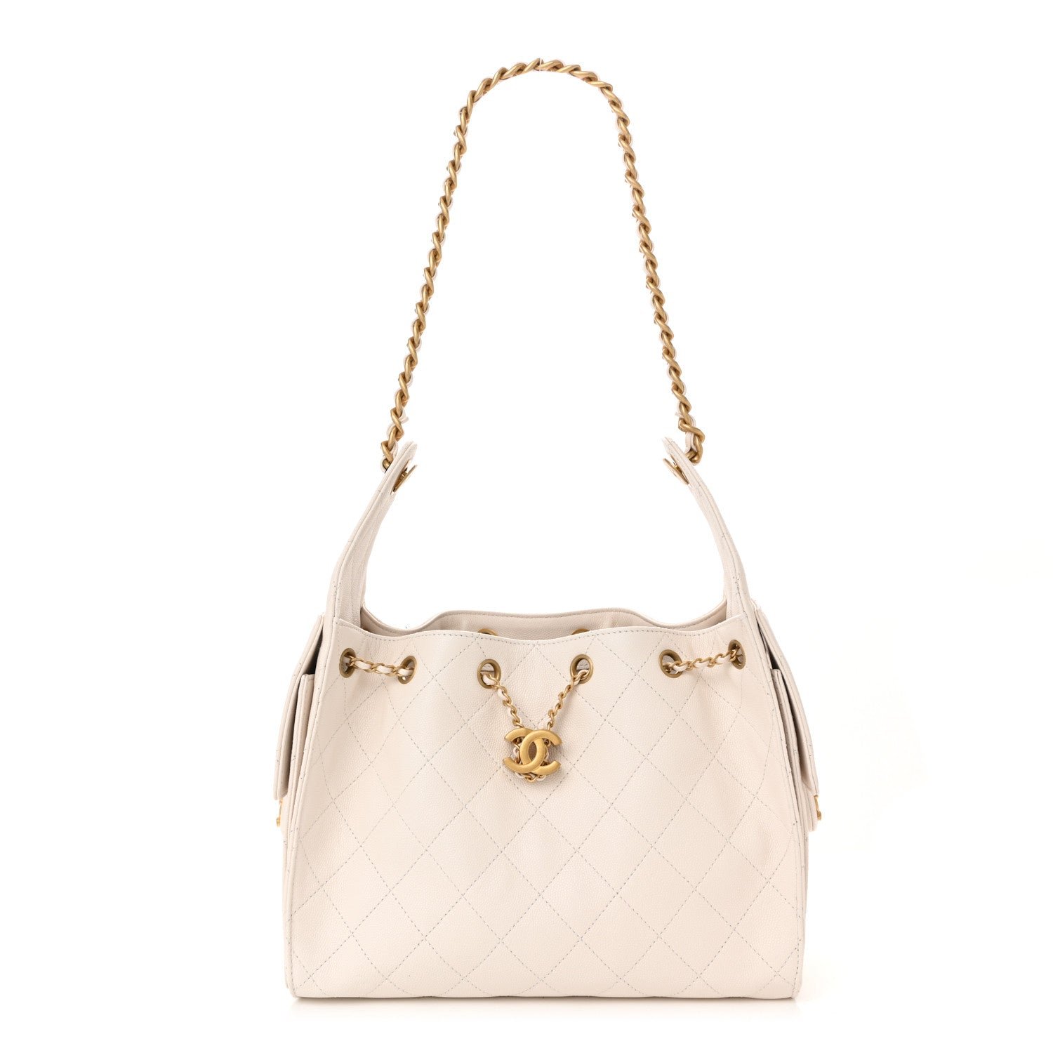 Chanel Caviar Quilted Small Chanel 25 Handbag White