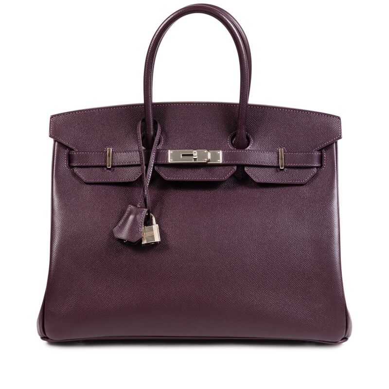 Hermes Prune Epsom HSS Birkin 35 Palladium Hardware, 2017