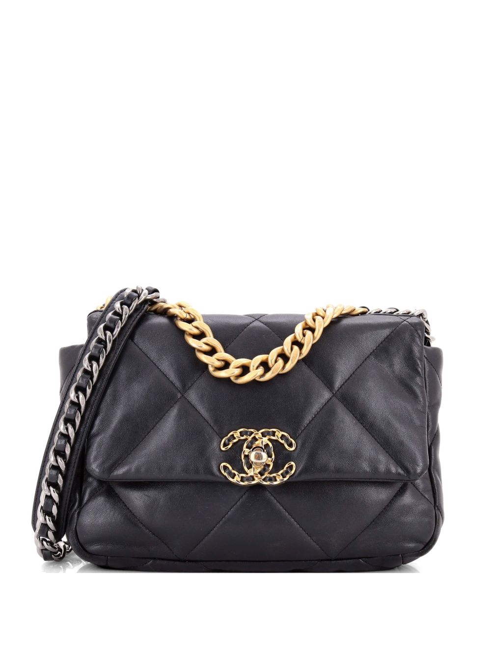 19 Flap Bag Quilted Leather Medium crossbody bag