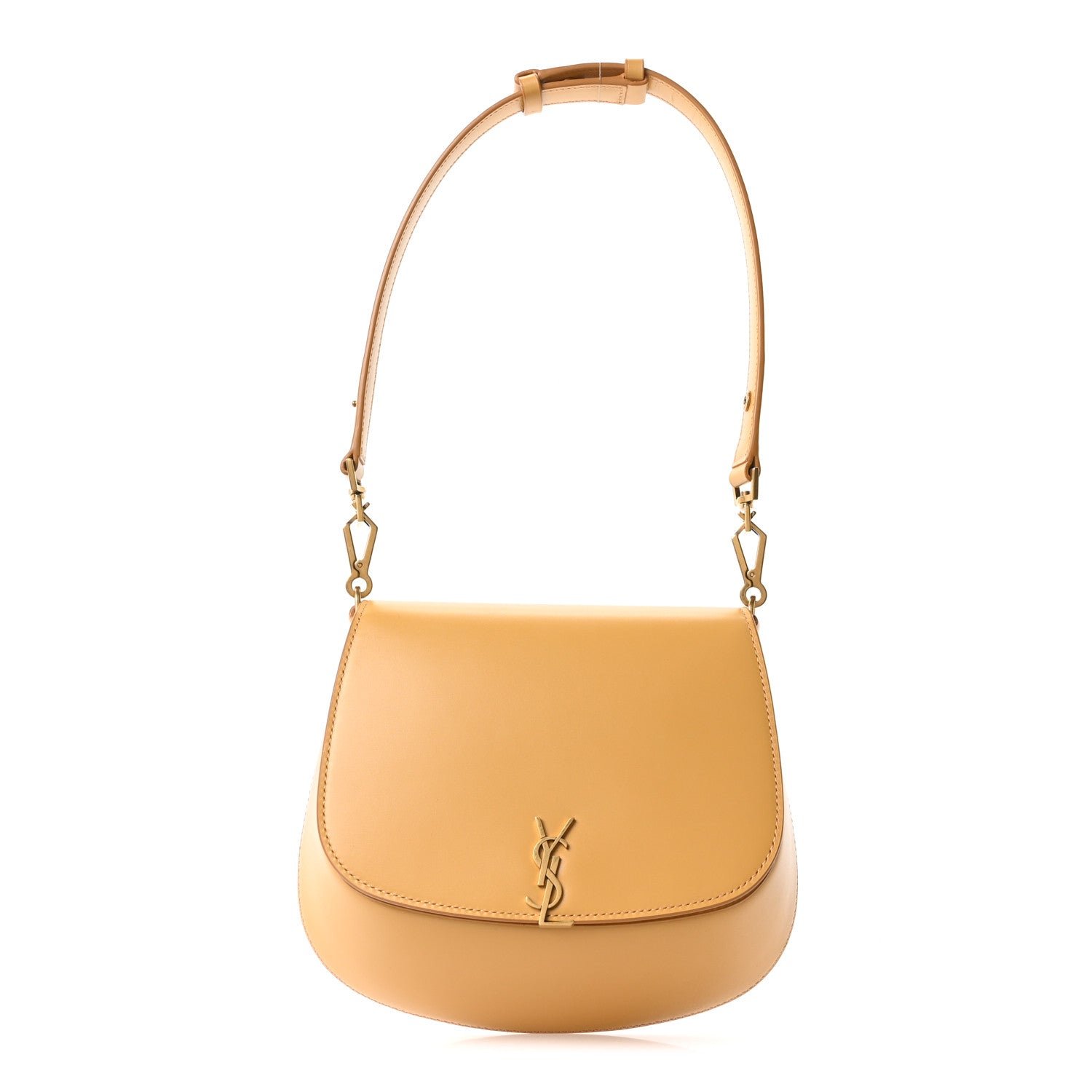 Saint Laurent Box Calfskin Mini Voltaire Top Handle Bag Hot Sahara