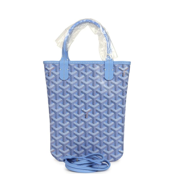 Goyard Goyard Goyardine Canvas Iris Poitiers PM Bag Palladium Hardware