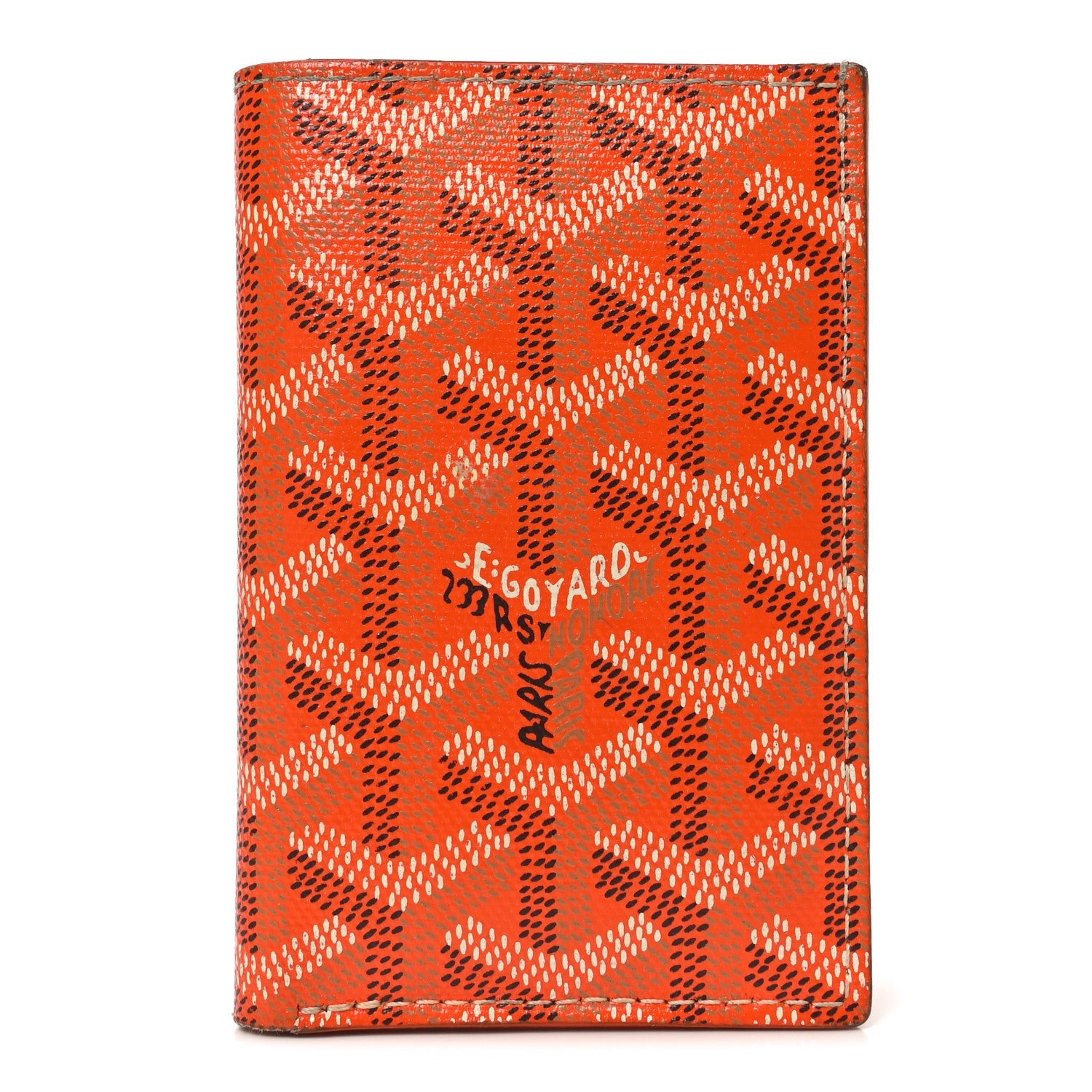 Goyard Goyardine Saint Pierre Card Holder Orange