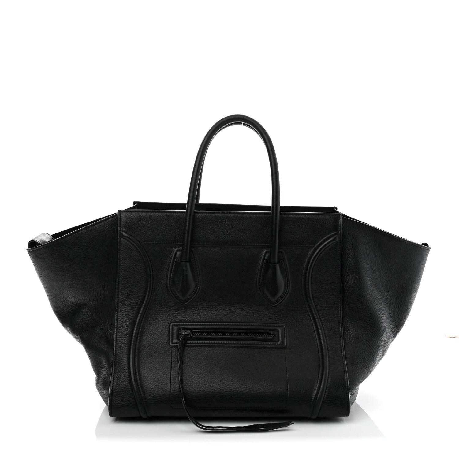 Celine Grained Calfskin Medium Phantom Luggage Black