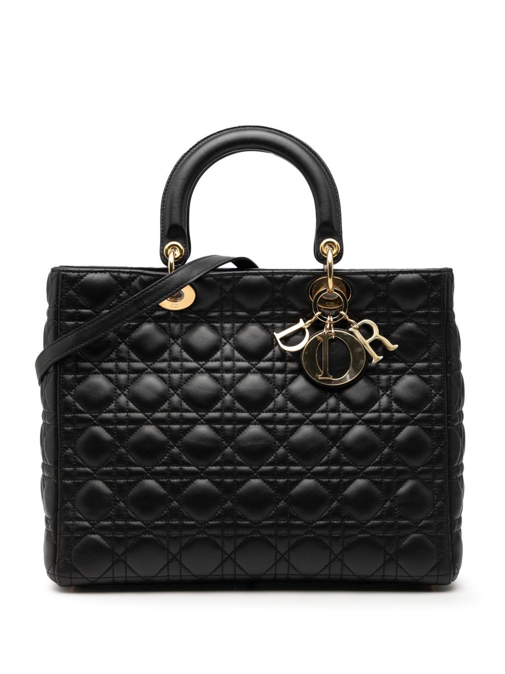 Dior 2011 Large Lambskin Cannage Lady Dior satchel