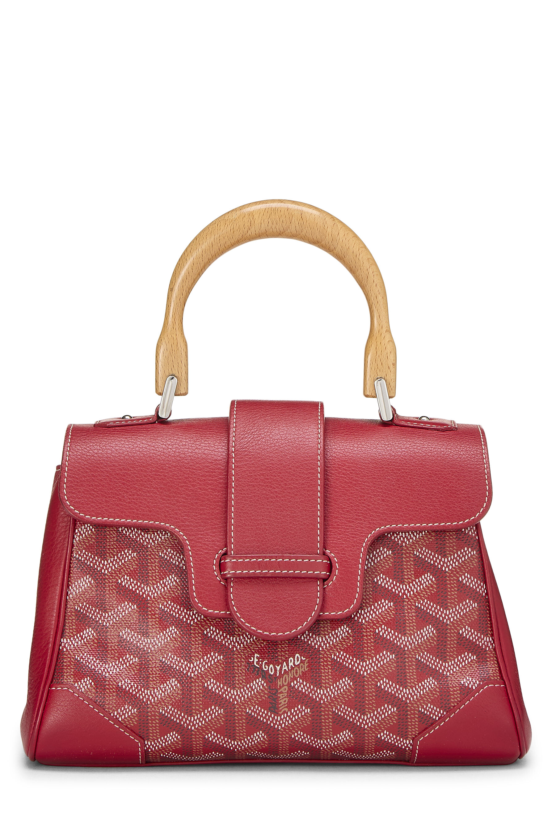 Goyard Red Goyardine Canvas Saigon Souple Mini