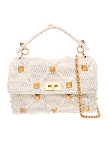 Roman Stud Top Handle Bag