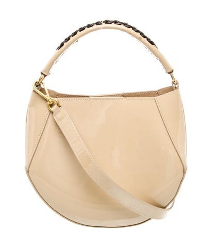 WANDLER Patent Leather Top Handle Bag