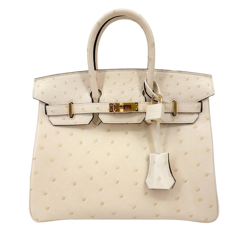 Hermes Nata Ostrich Birkin 25 Gold Hardware, 2023