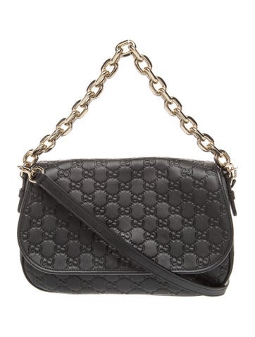 Leather GG Emblem Medium Shoulder Bag