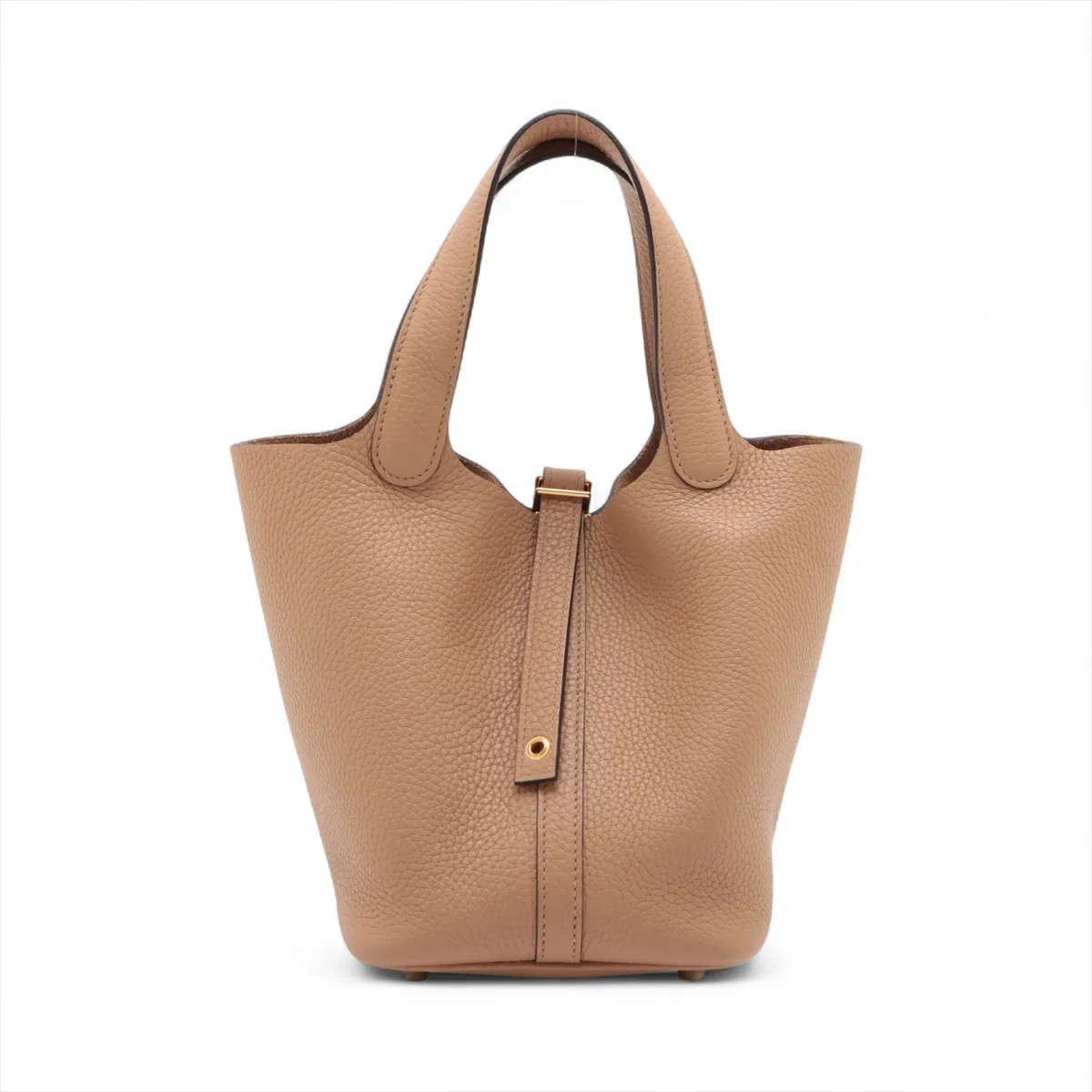 Hermes Hermès Picotin Lock 18 PM Taurillon Clemence Chai Gold Metal Fittings