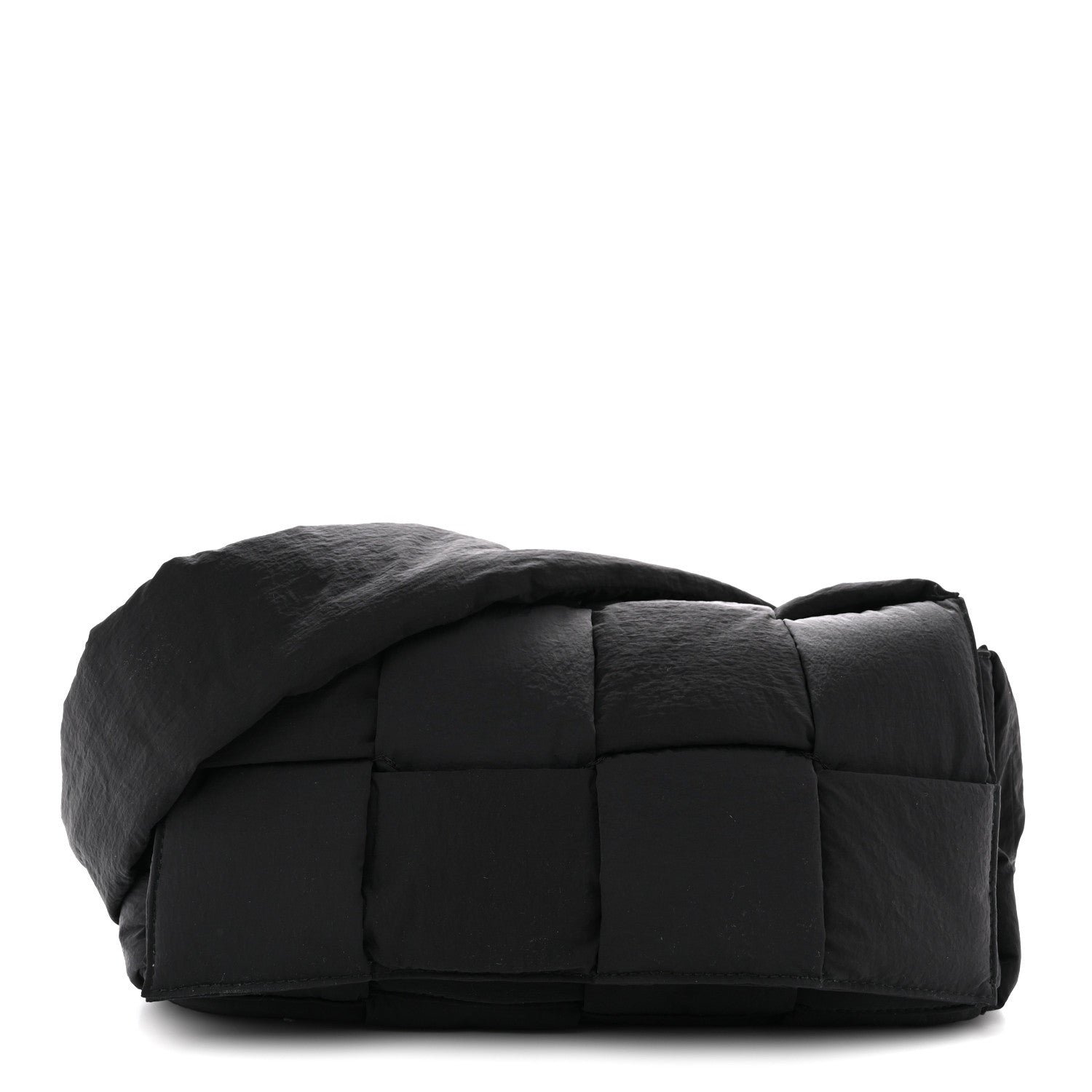 Bottega Veneta Nylon Intrecciato Padded Tech Cassette Bag Black
