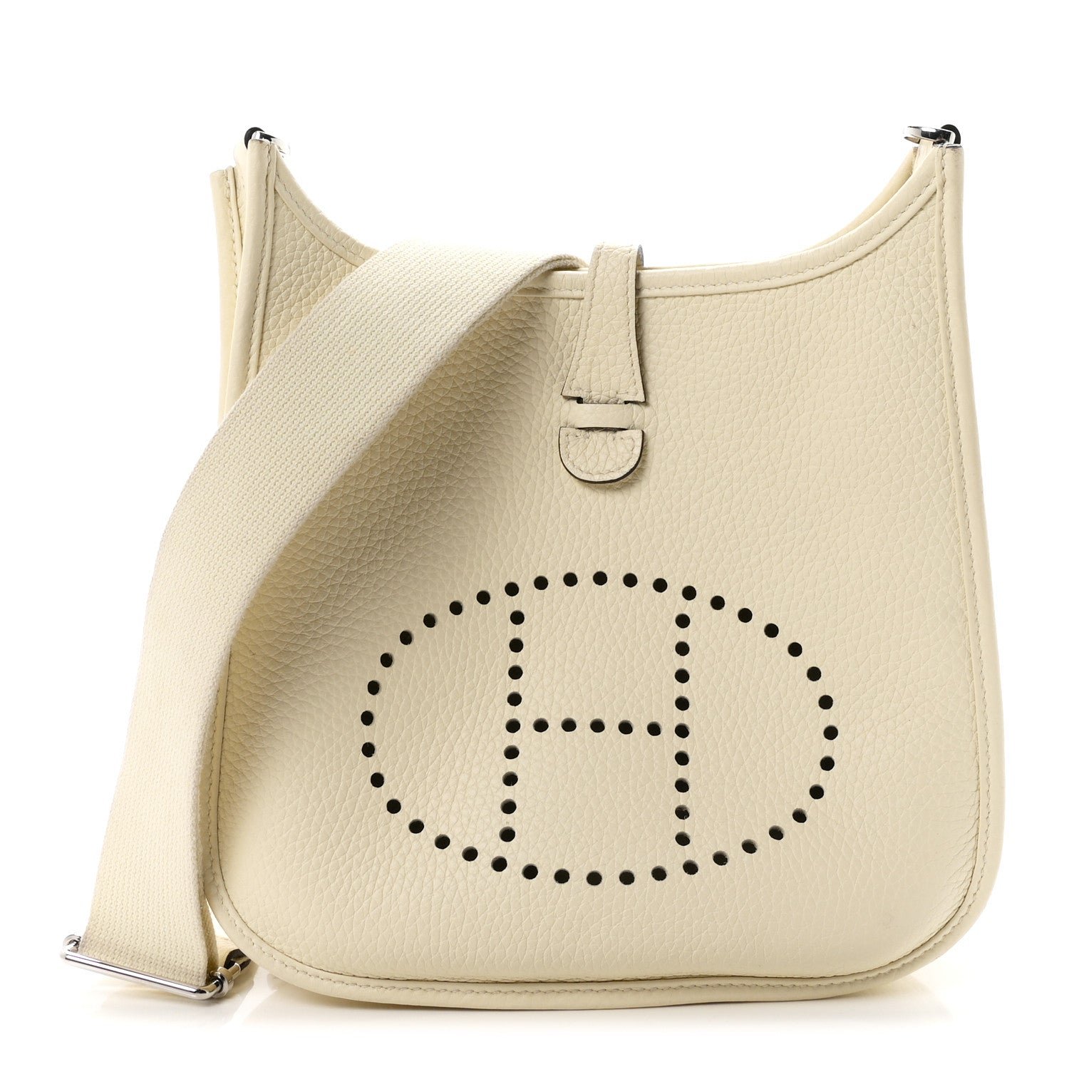 Hermes Taurillon Clemence Evelyne 23 Poche III Cream