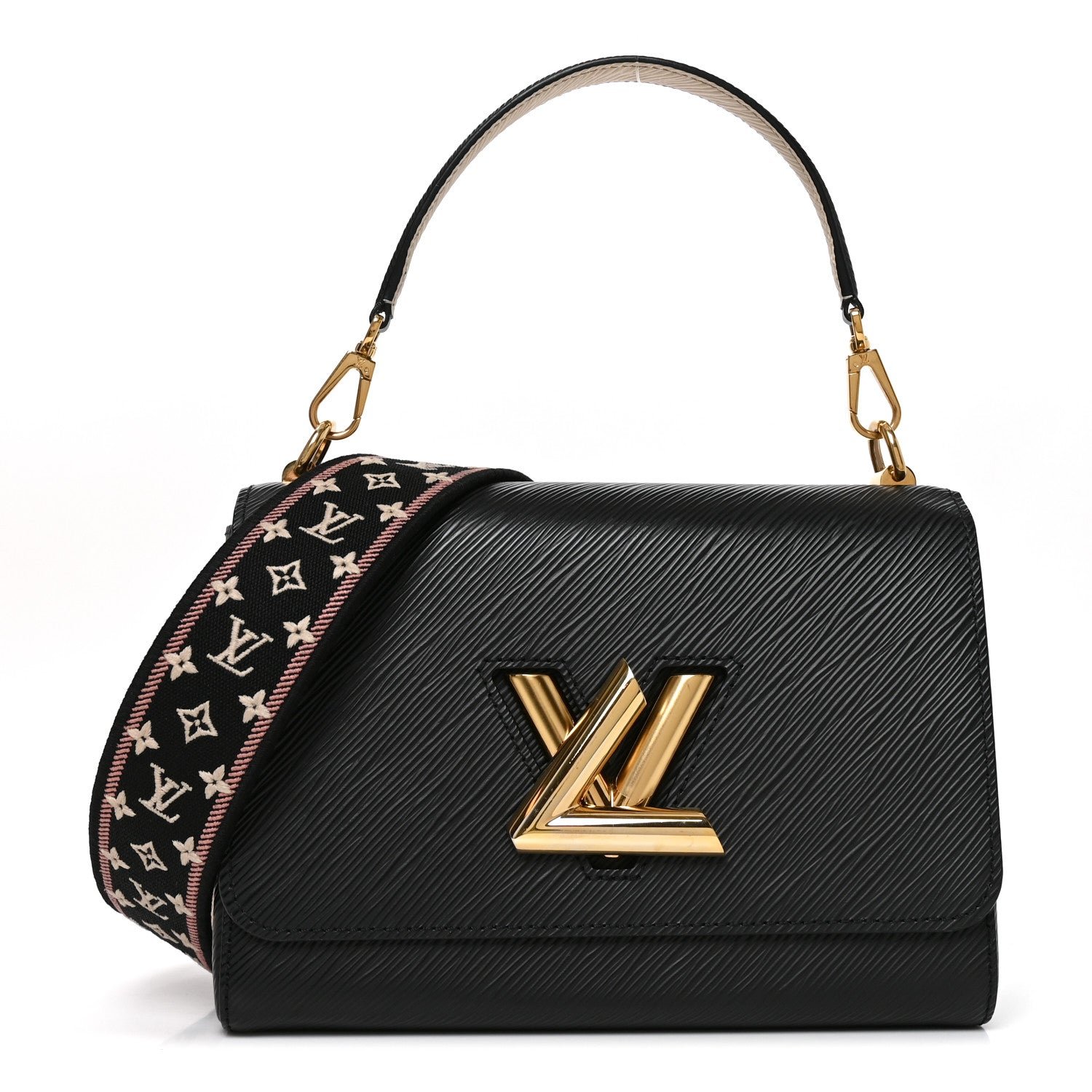 Louis Vuitton Epi Monogram Flower Twist MM Black