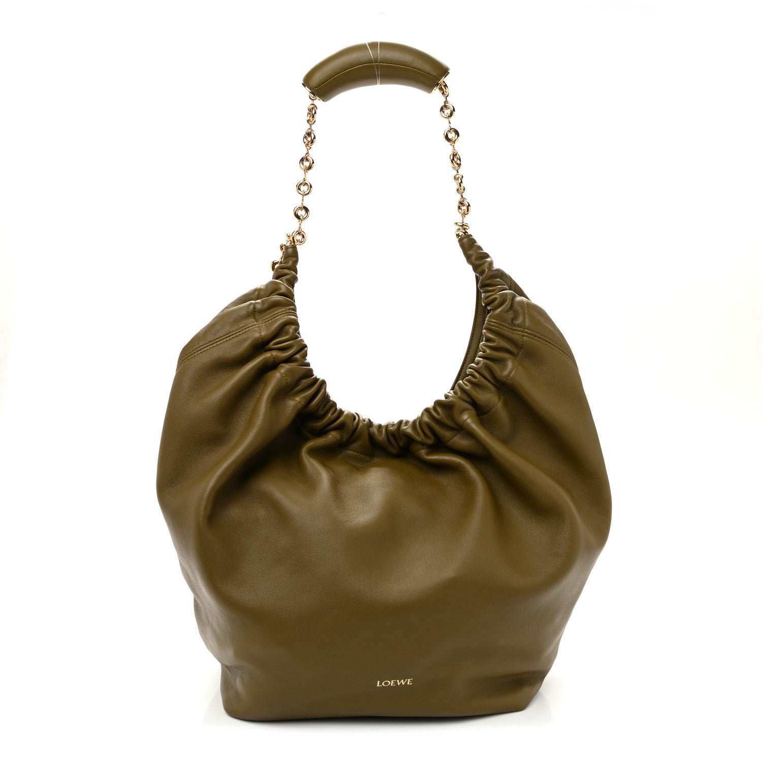 Loewe Nappa Medium Squeeze Bag Olive