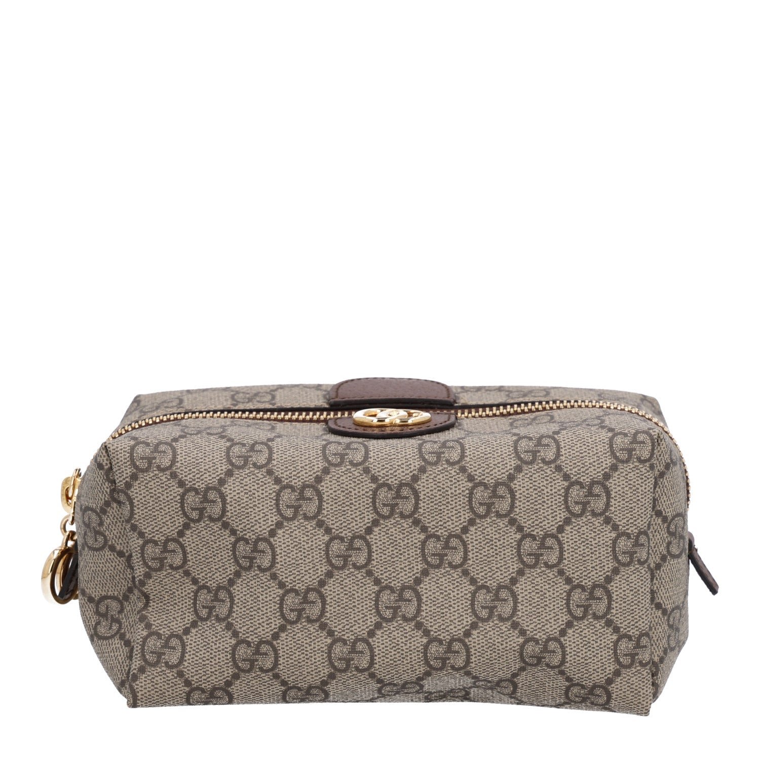 Gucci Soft GG Supreme Monogram Calfskin Medium Ophidia Cosmetic Case Beige Ebony New Acero