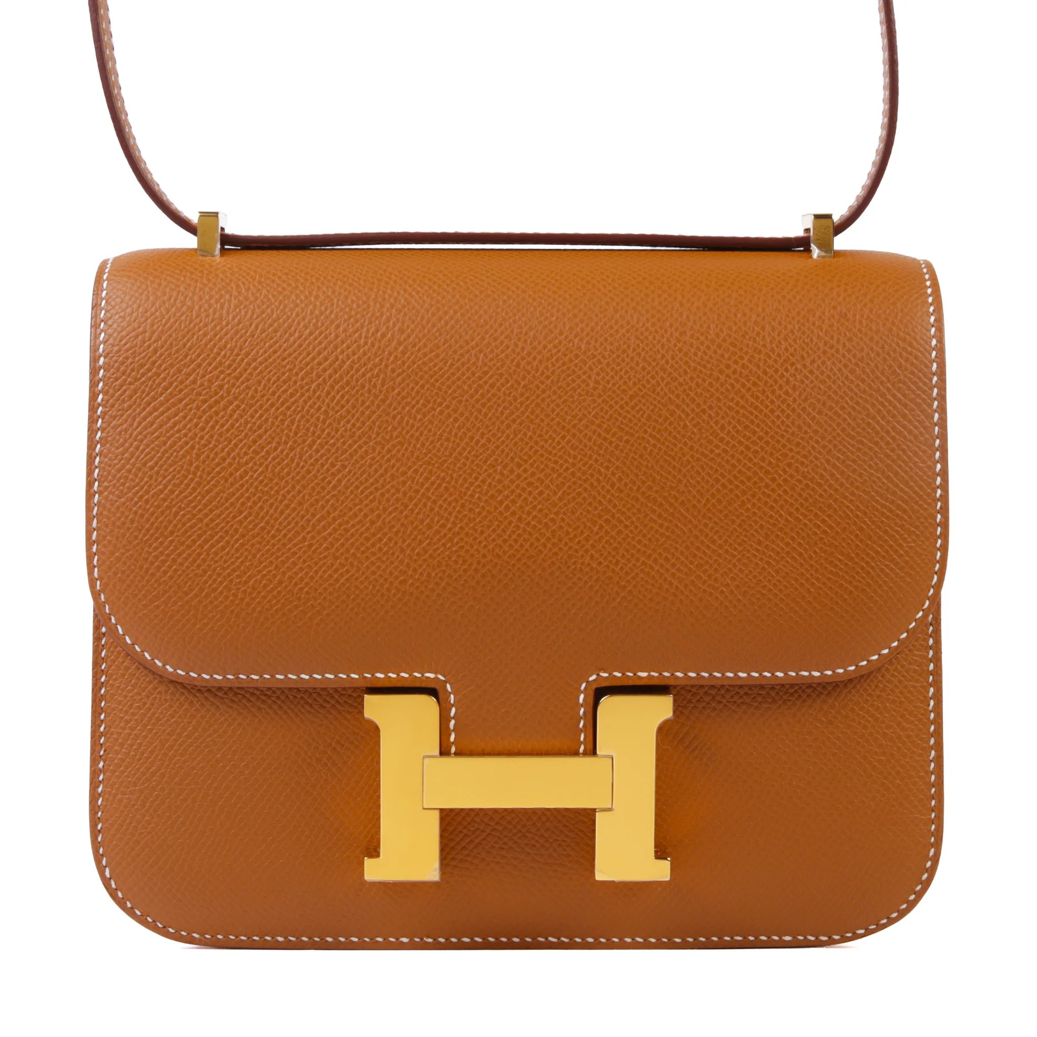 Brand New ( Rank N ) HERMÈS Constance Mini Gold (37) Epsom Gold hardware G (2026)