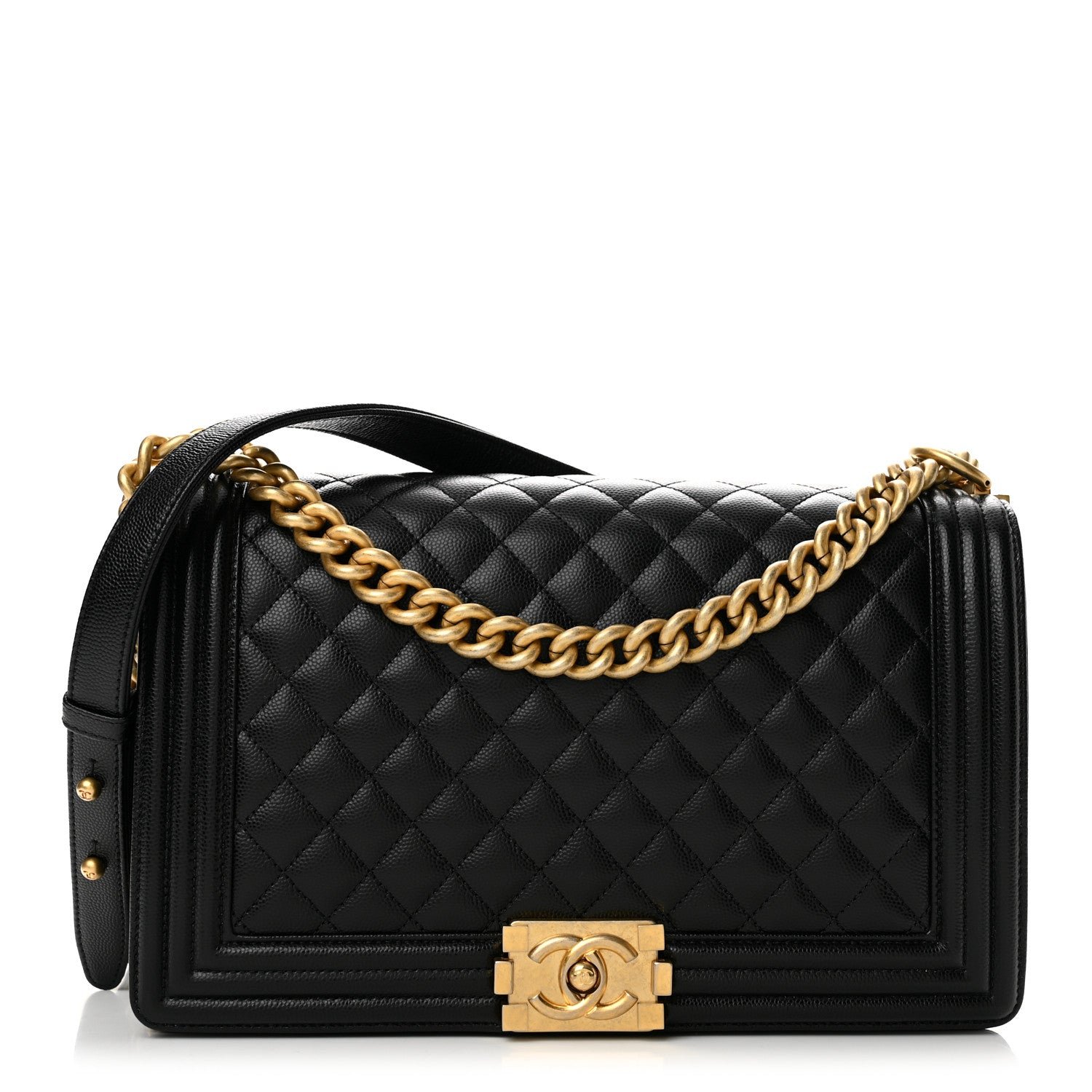 Chanel Caviar Quilted New Medium Boy Flap Black