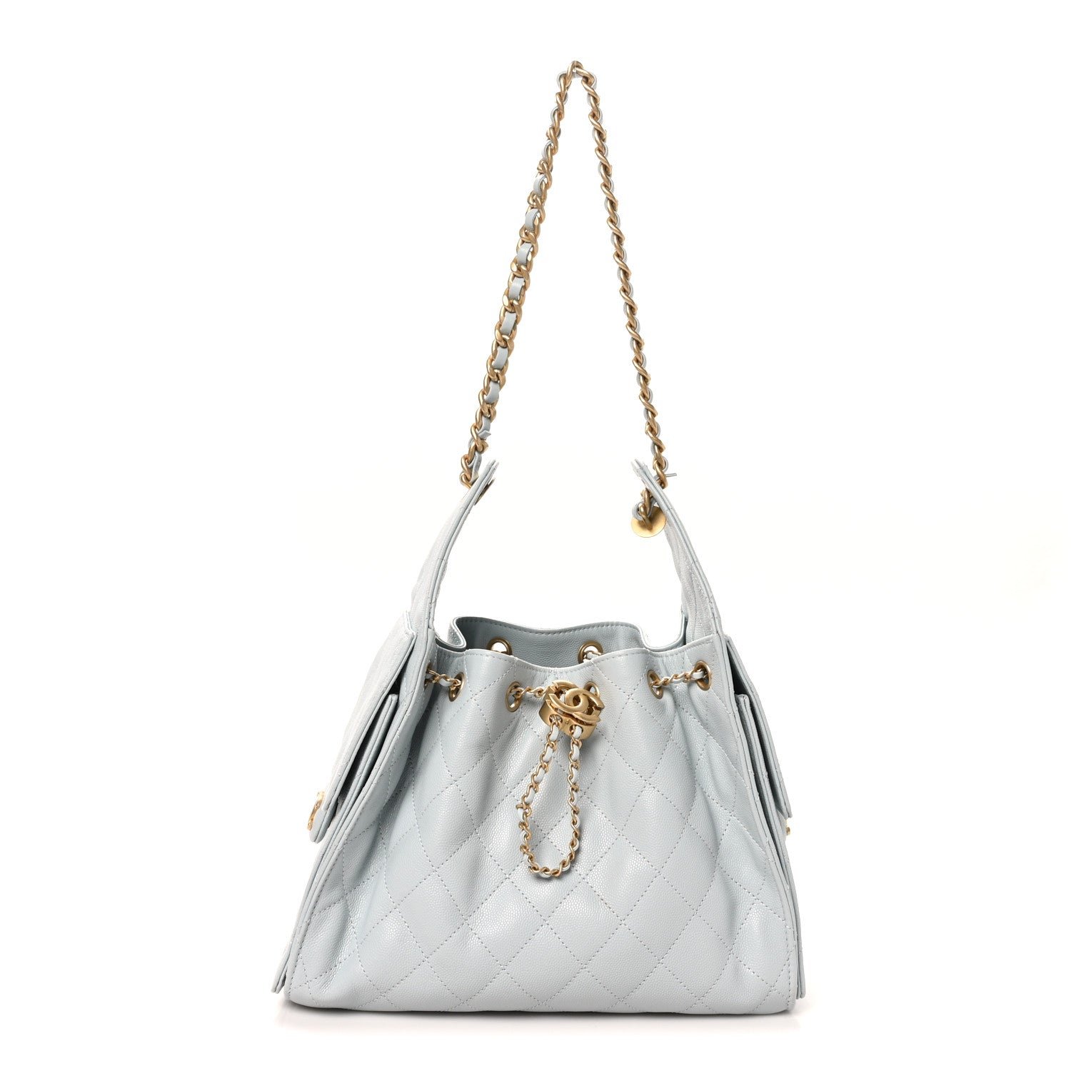 Chanel Caviar Quilted Small Chanel 25 Handbag Light Blue