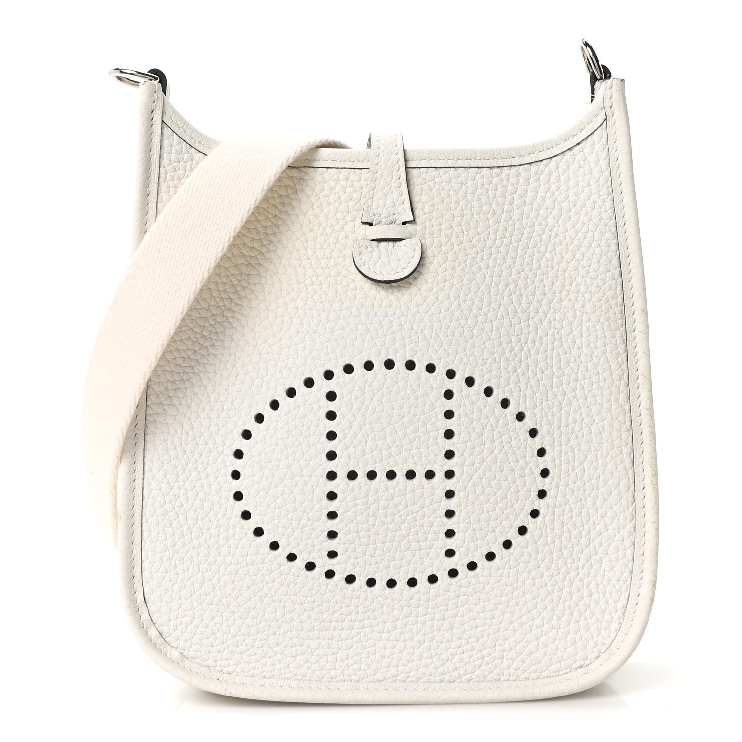 Hermes Hermes Taurillon Clemence Evelyne TPM New White