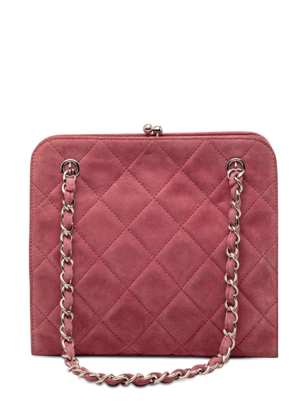 1996-1997 CC Quilted Suede Kiss Lock handbag