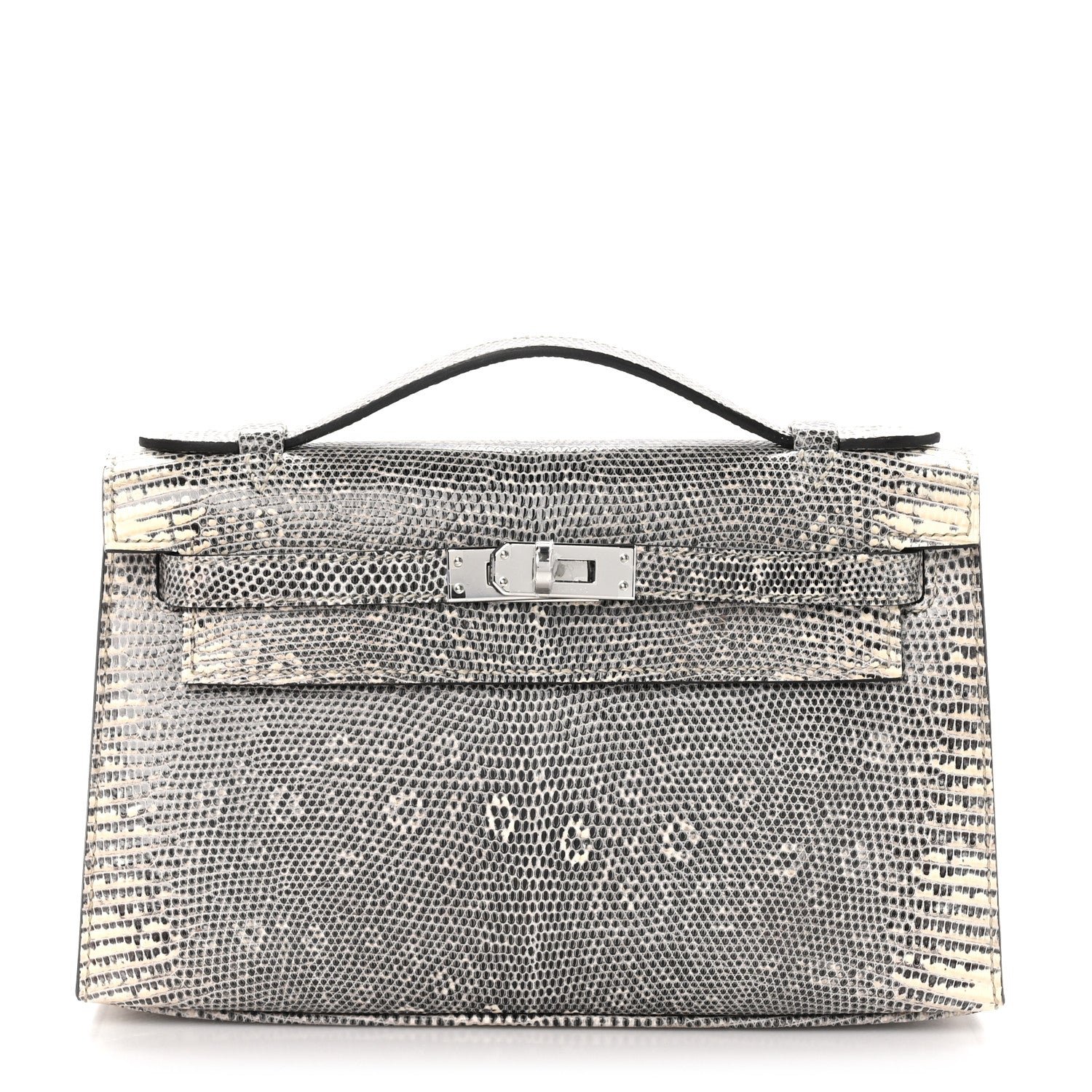 Hermes Lizard Kelly Pochette Clutch Ombre