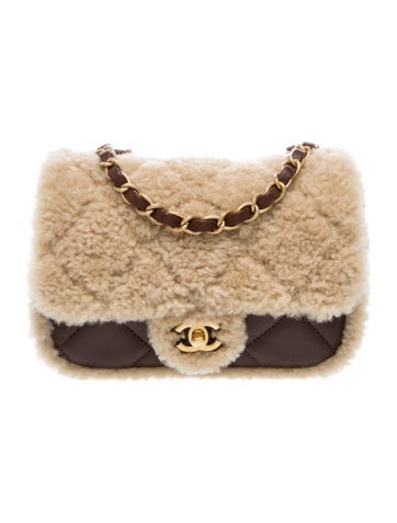Mini Shearling Flap Bag