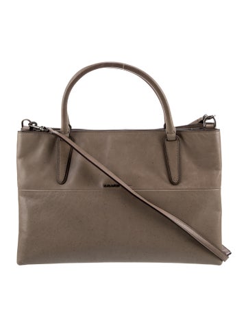 Leather Top Handle Bag