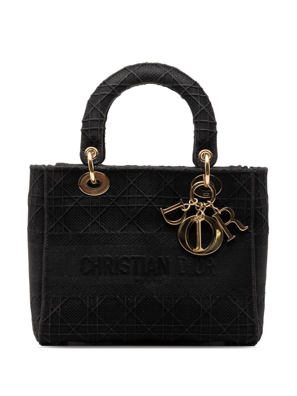 2020 Medium Canvas Cannage Lady D Lite satchel