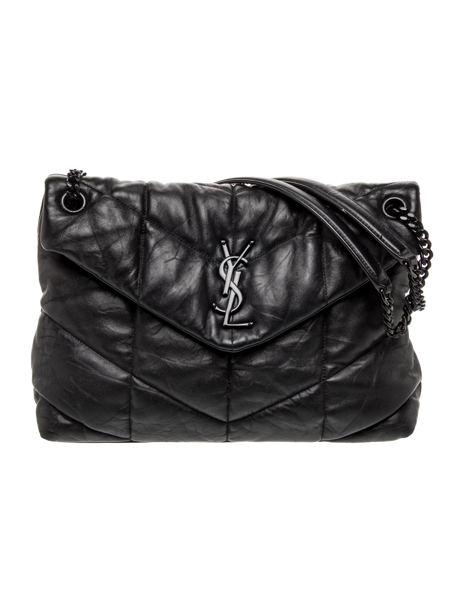 Saint Laurent Leather Quilted Puffer Bag Medium