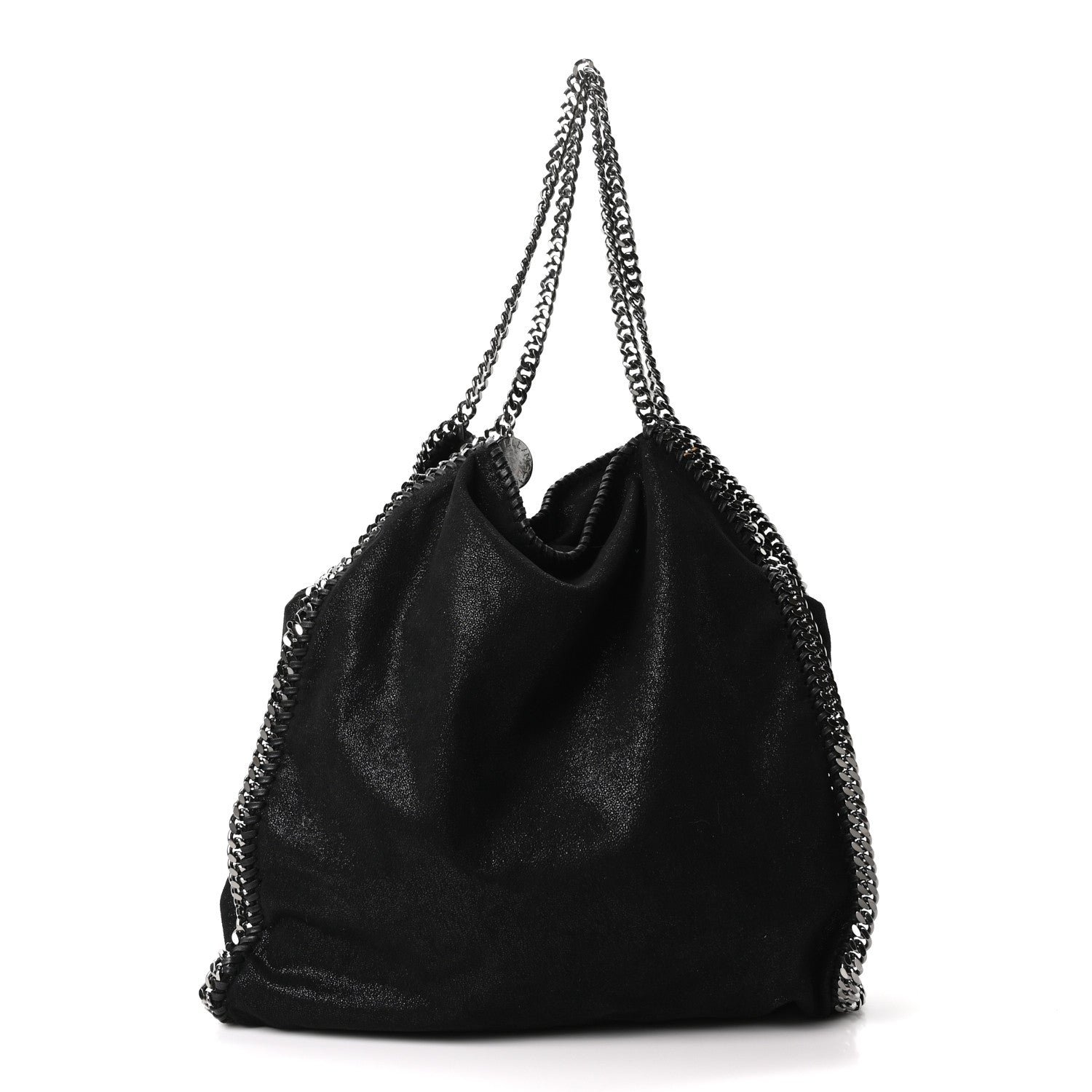 Stella McCartney Shaggy Deer Big Falabella Tote Black
