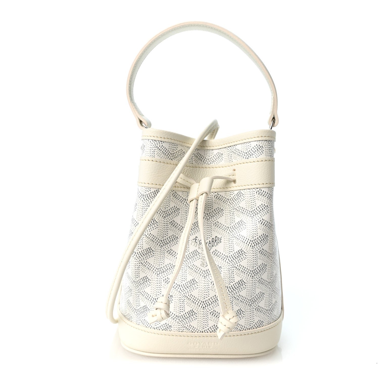 Goyard Goyard Goyardine Petit Flot Mini Bucket Bag White