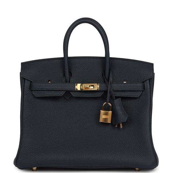 Hermes Hermes Birkin 25 Bleu Abysse Togo Gold Hardware