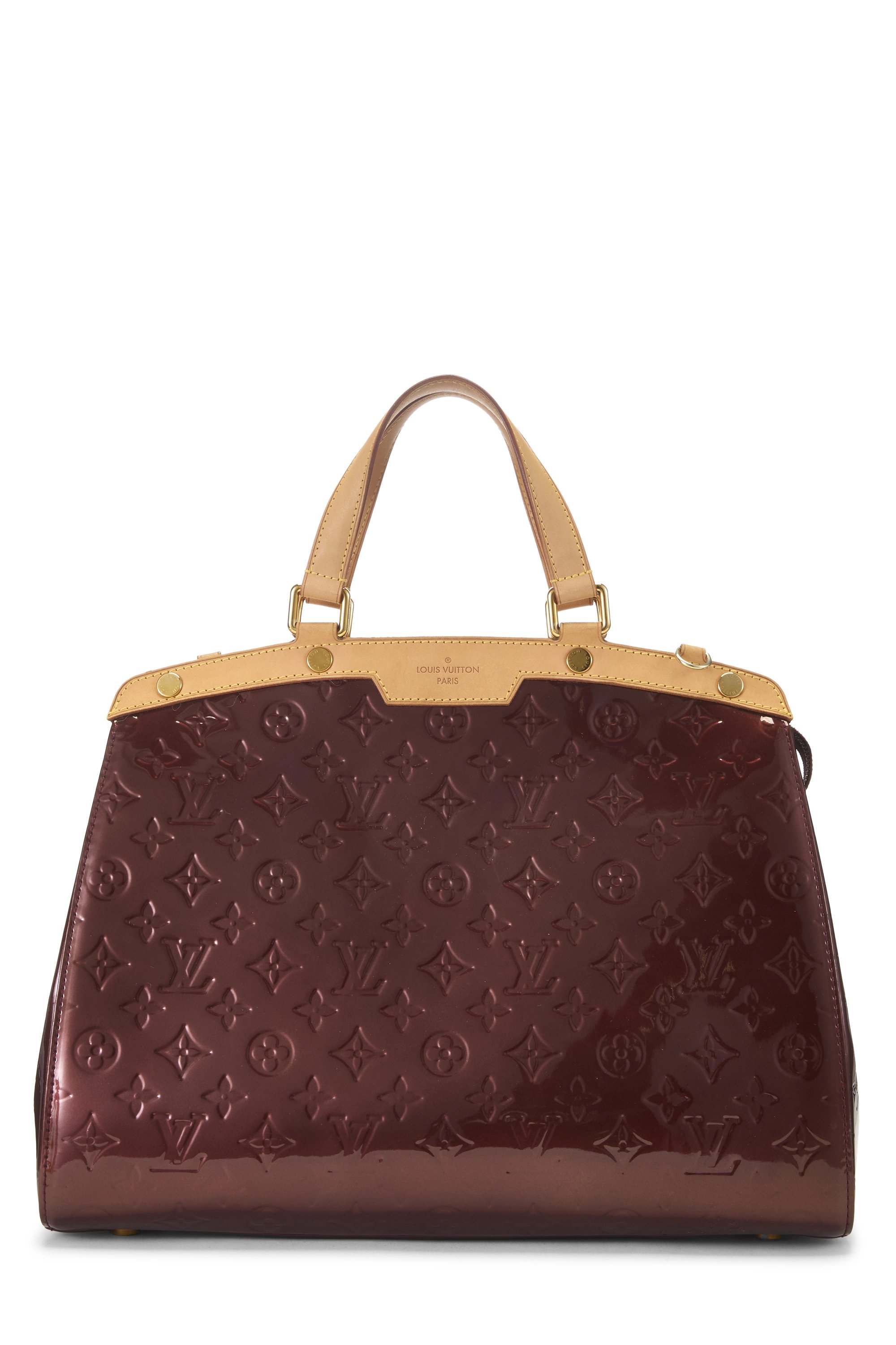 Burgundy Monogram Vernis Brea GM