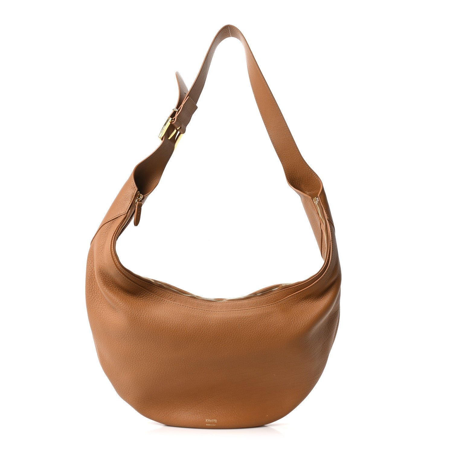 Khaite Pebbled Calfskin August Hobo Nougat