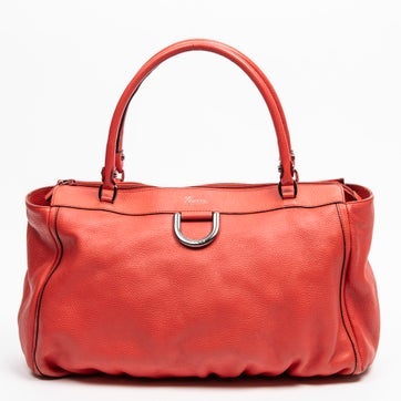 Leather D Ring Shoulder Tote