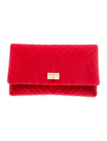 Velvet Chevron Reissue 2.55 Clutch